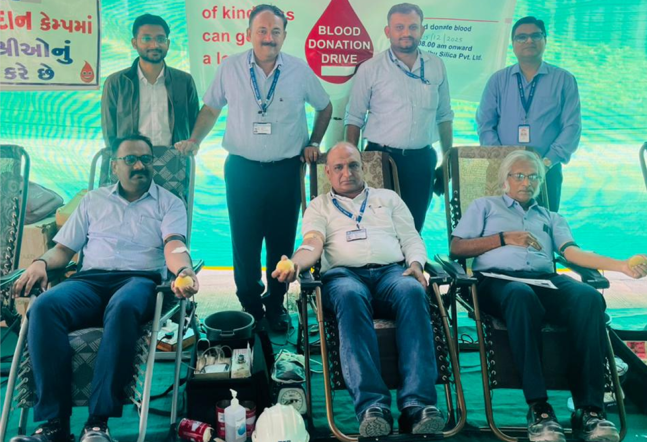 Blood donation drive organized by Madhusilica